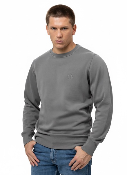 Bluza męska PIT BULL Washed "Lancaster II" - szara