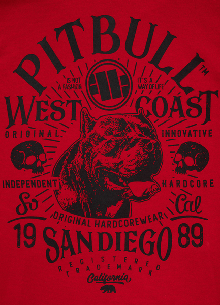 PIT BULL Tricot &quot;San Diego 89&quot; &#39;22 zip up hoodie - red