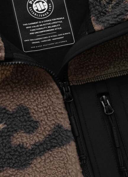 Bluza polarowa rozpinana PIT BYULL "JOYNER" - woodland camo