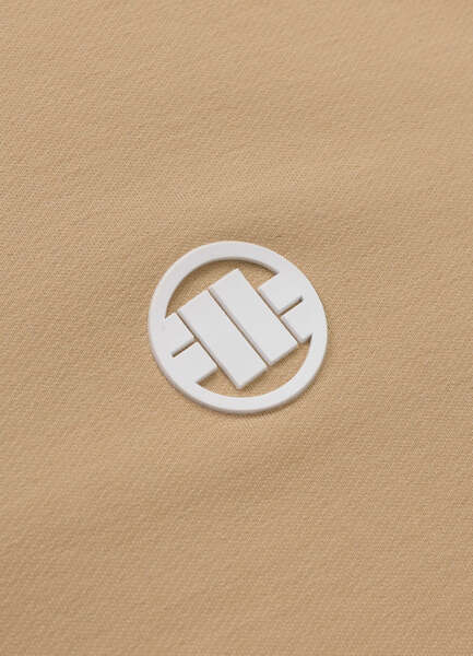Bluza rozpinana z kapturem PIT BULL "SMALL LOGO NUGGET" - piaskowy