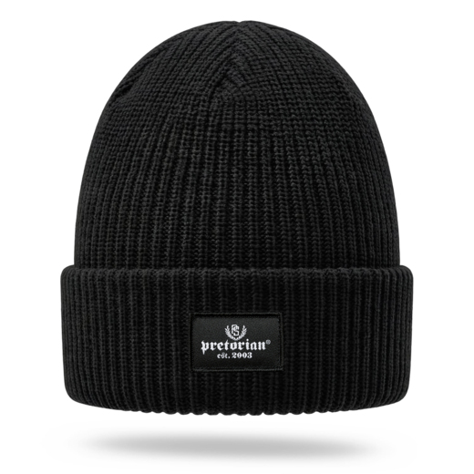 Czapka zimowa Pretorian "Ribbed Est.2003" - czarna