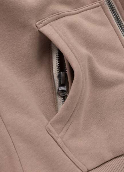 Women&#39;s zip-up hoodie PIT BULL &quot;RUFFINA PB&quot; - chocolate mousse