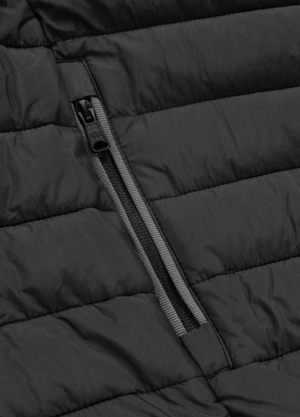 Kurtka zimowa PIT BULL pikowana z kapturem "NAYLOR" - czarny 