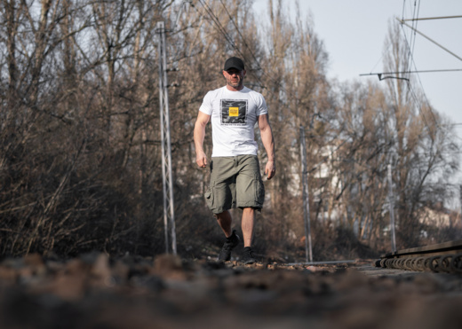 Koszulka T-shirt Dobermans Aggressive "SQUARE CAMO" TS362A - czarna