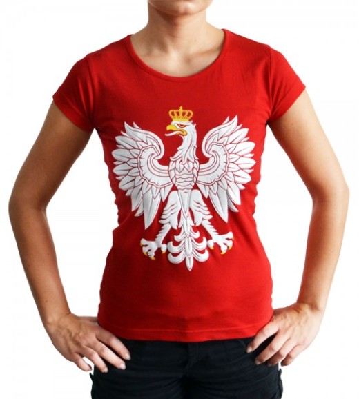 Koszulka damska Aquila "Orzeł" - czerwona