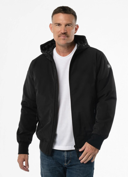 Kurtka zimowa z kapturem PIT BULL "YORK" - czarny