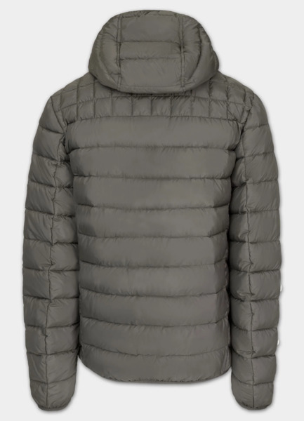 Kurtka zimowa PIT BULL pikowana z kapturem FOOTHILL - szarozielony