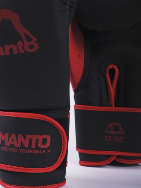 Rękawice bokserskie MANTO ESSENTIAL - czarno-czerwone