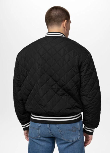 Kurtka pikowana przejściowa bejsbolówka PIT BULL "JUPITER" - czarny