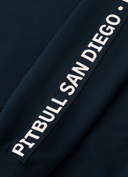 Bluza męska z kapturem PIT BULL "TAPE PARKER" - granatowy