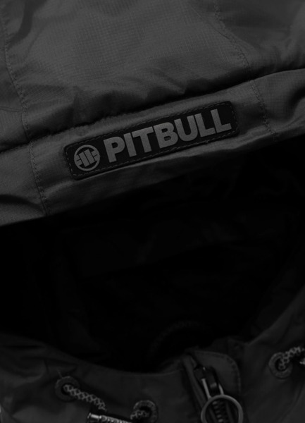 Kurtka zimowa PIT BULL pikowana z kapturem CRESTLINE - czarny