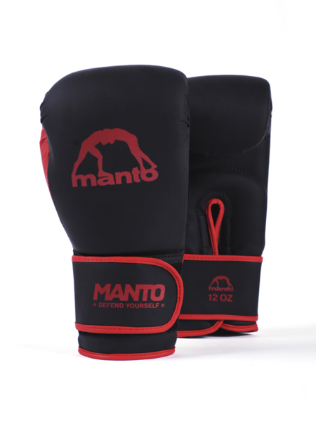 MANTO ESSENTIAL boxing gloves - black and red