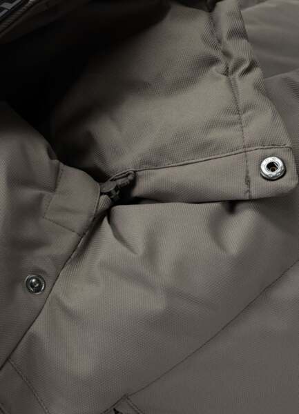 Kurtka zimowa pikowana z kapturem PIT BULL "PATTON" - taupe