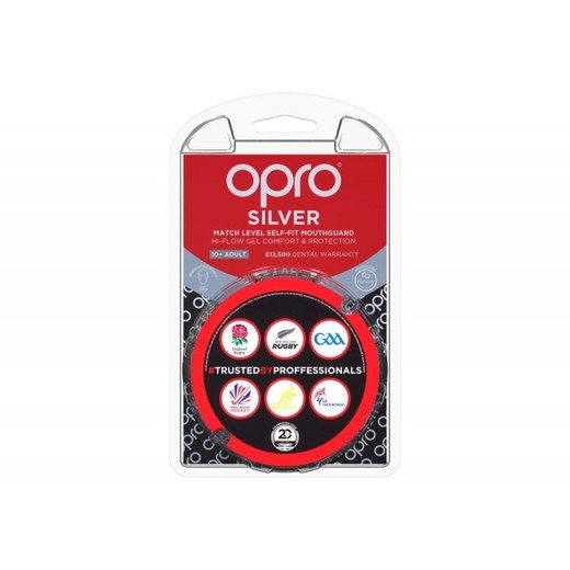 Opro Silver Mouth Guard - Red / Blue
