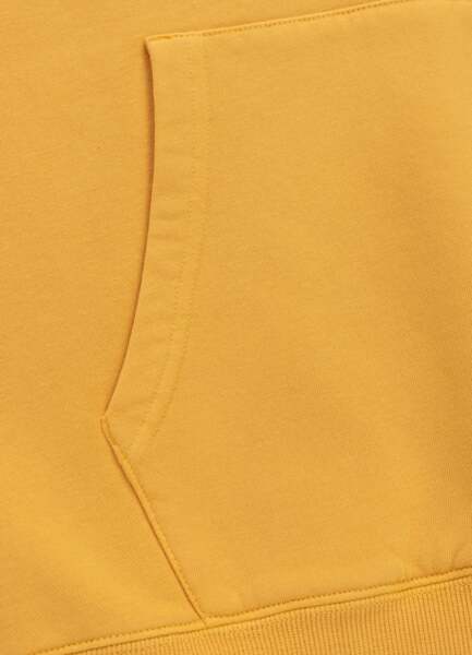 Bluza męska z kapturem washed PIT BULL "CALIFORNIA FLAG" - żółty