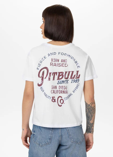 Women&#39;s Oversize PIT BULL &quot;LOYAL&quot; T-shirt - white