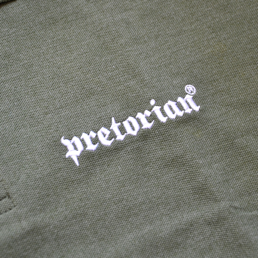 Koszulka polo Pretorian "Logo" wstawki - khaki
