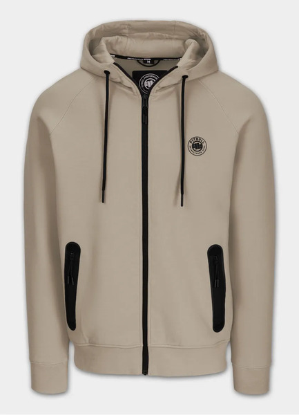 Men&#39;s zip-up hoodie PIT BULL &quot;DOGWOOD&quot; - sand