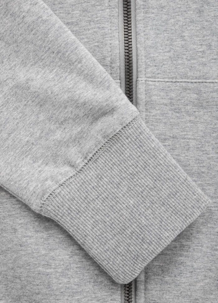 Hooded zip PIT BULL &quot;Small Logo&quot; French Terry &#39;21 - gray
