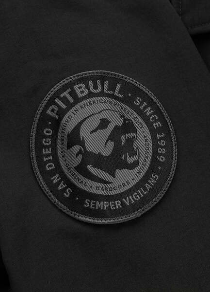 PIT BULL "MEANDRO" transitional hooded kangaroo jacket - black