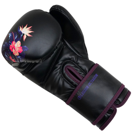 Rękawice bokserskie damskie Legion Octagon Flower - black/purple