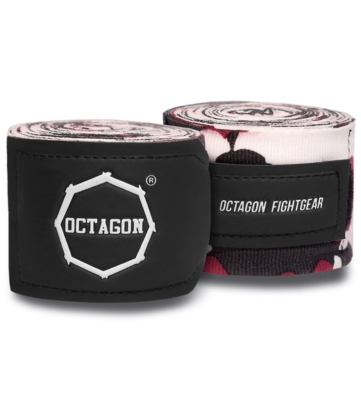 Bandaże bokserskie owijki Octagon 3 m Fightgear Supreme Basic - camo czerwone