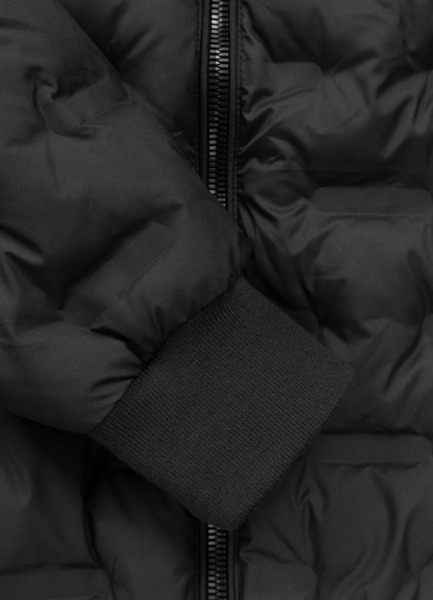 Kurtka zimowa PIT BULL pikowana z kapturem "FISK" - czarny