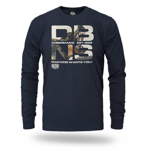 Longsleeve Dobermans Aggressive "DBNS" LS354 - granatowy