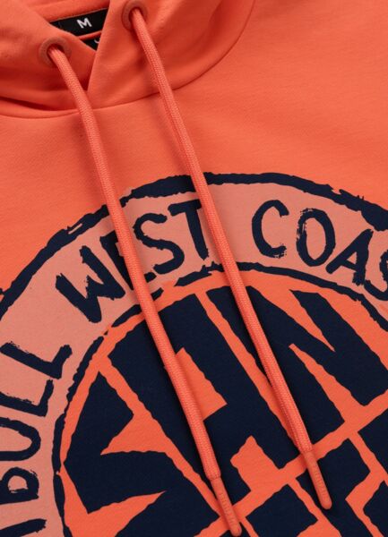 Bluza męska z kapturem PIT BULL "SAN DIEGO SUN" - łososiowy