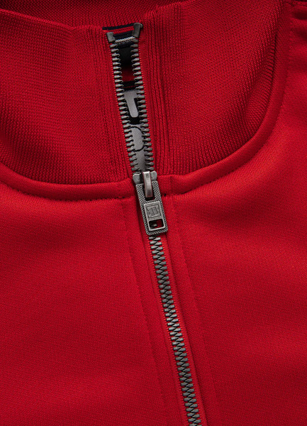 PIT BULL Oldschool &quot;New Logo&quot; zip-up sweatshirt - red