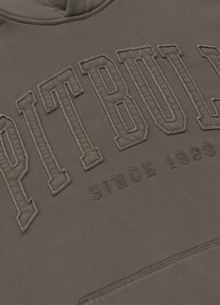 Bluza z kapturem PIT BULL Washed "ORLANDO" - oliwkowy