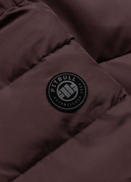 Kurtka zimowa pikowana z kapturem PIT BULL "DILLON" - bordowy