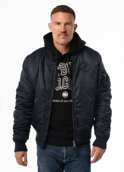 PIT BULL "HACKET" transitional bomber jacket - dark navy blue