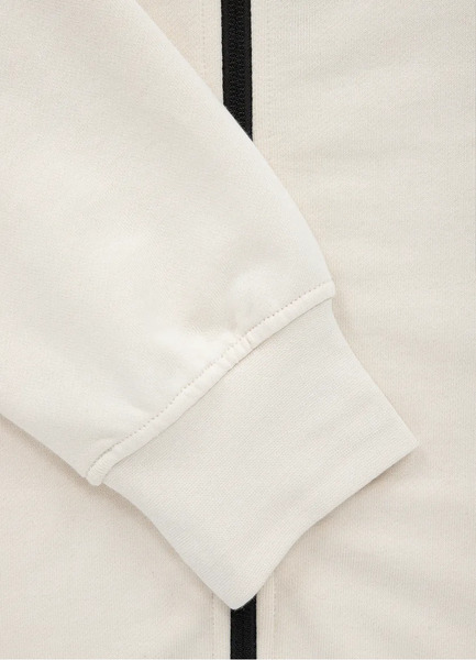 Bluza z kapturem rozpinana PIT BULL Terry "New Logo" - kremowa