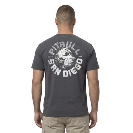 PIT BULL "DOG SD" Men's T-Shirt - Graphite