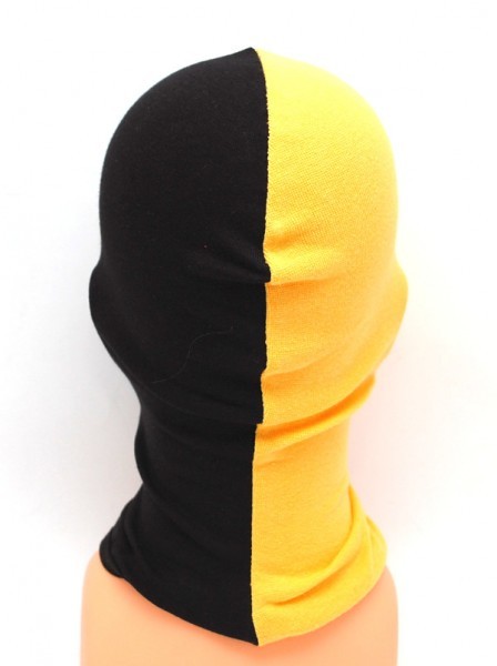 Yellow and black balaclava
