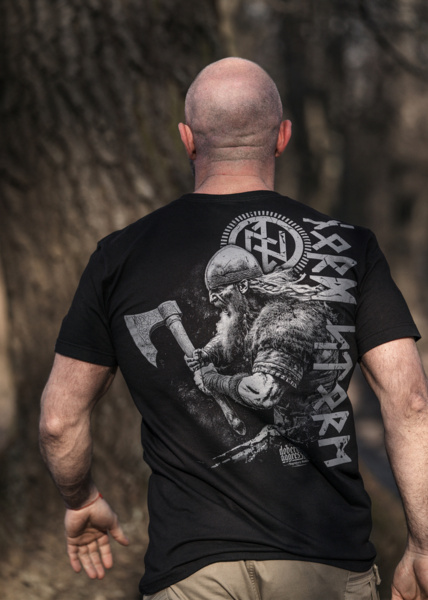 Longsleeve Dobermans Aggressive "VIKING REACTION" LS368 - granatowy