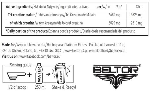 Creatine Malate BELTOR CREATINE ASAP3 420 g. VIP SERIES! (400g + FREE 20g) - pineapple 