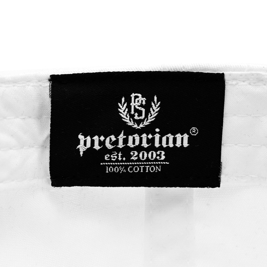 Czapka Snapback Pretorian "Black Logo" - biała