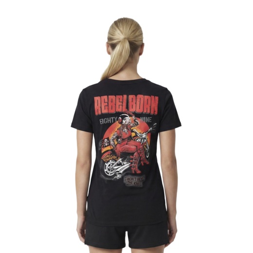 PIT BULL "REBEL BORN" Women's T-shirt - Black