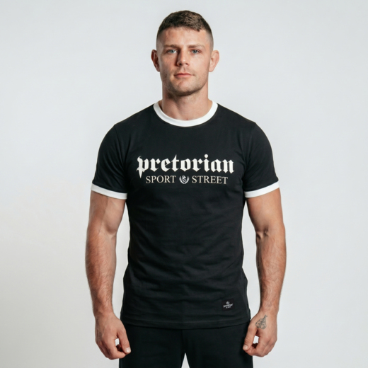 Pretorian Ringer "Sport & Street" T-Shirt - Black
