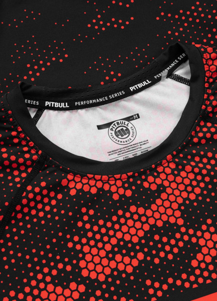 Rashguard PIT BULL "HEX CAMO HILLTOP" - czerwony