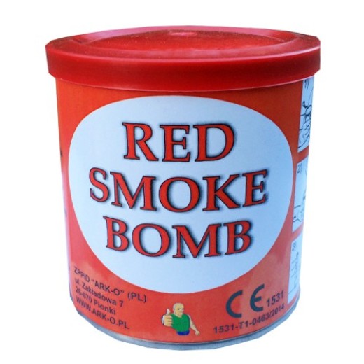 Can smoke candle - red