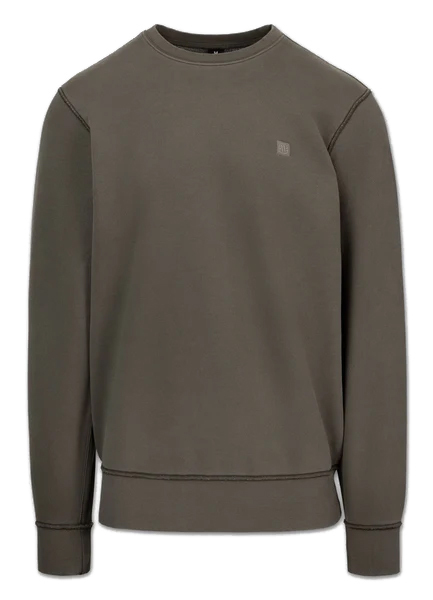 Men's PIT BULL washed "HACKETT" sweatshirt - olive