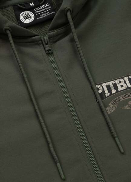 PIT BULL &quot;TROUBLEMAKER&quot; Zip-Up Hoodie - Dark Green