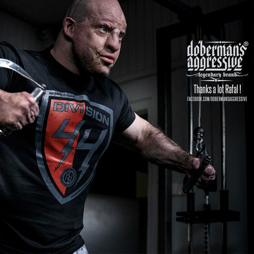 Longsleeve Dobermans Aggressive "NORDIC DIVISION" LS230" - granatowy