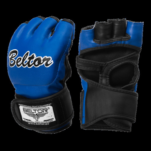 Rękawice MMA grapplerskie BELTOR Cringer - niebieskie