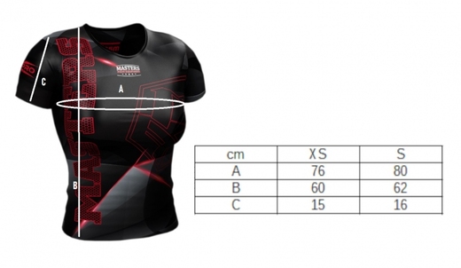 Koszulka treningowa damska MASTERS MFC "MSTRS-BLACK"