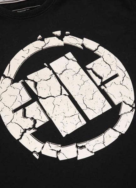 Koszulka męska PIT BULL Garment Washed "SCRATCH" - czarna 