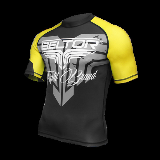 Rashguard krótki rękaw kompresyjny Beltor Cage Raze - żółty